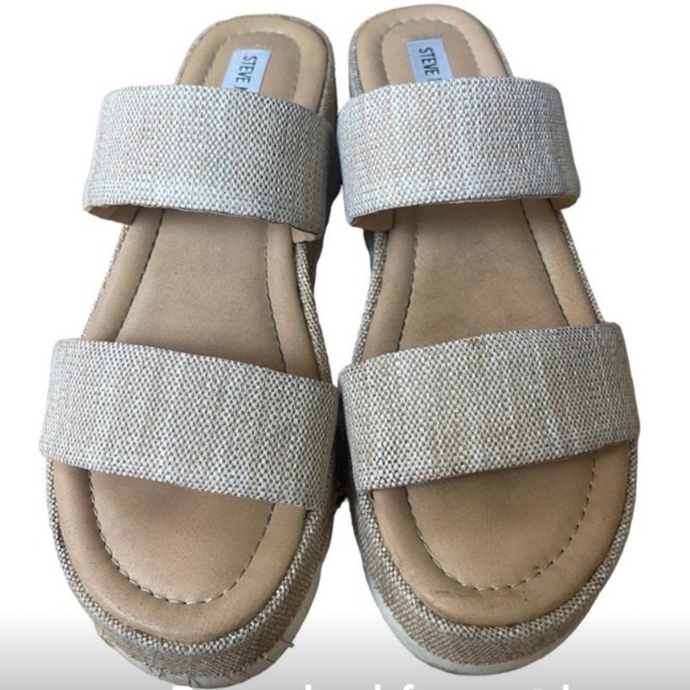 Steve Madden Women's Defuse Espadrille Wedge Sandal Raffia Size 10